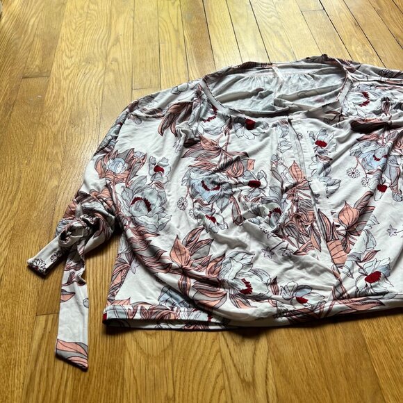 Free People Size L NEW Ballet Combo Keepin On Floral Printed Knit Blouse Top - Picture 11 of 16